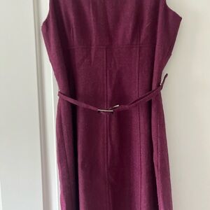 Ann Taylor Rich Burgundy Midi Dress
